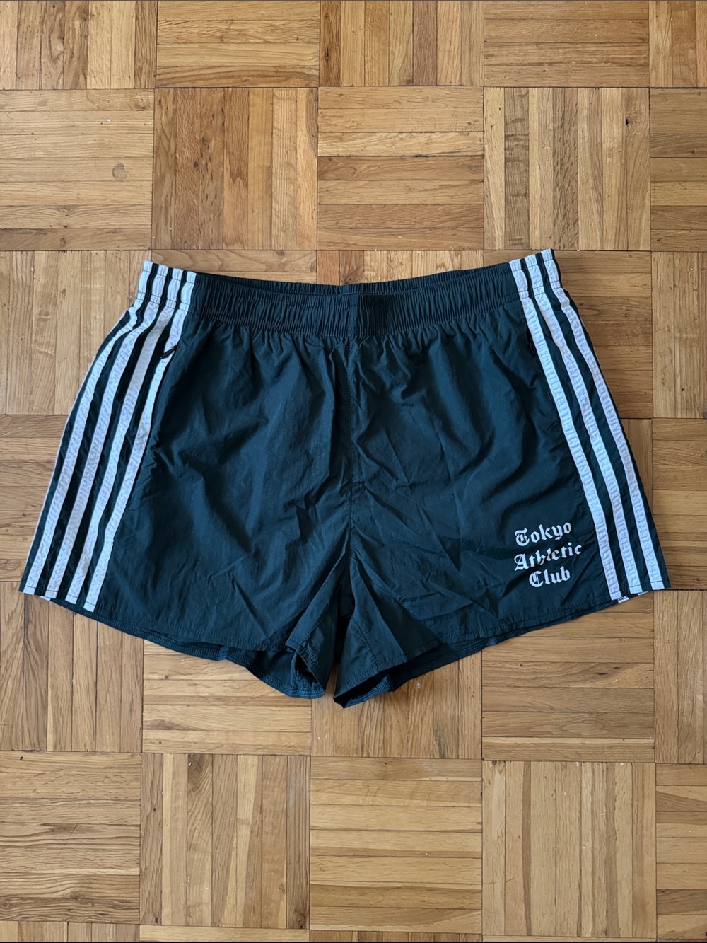 Human by Nature Forest Green Nylon Tennis Shorts